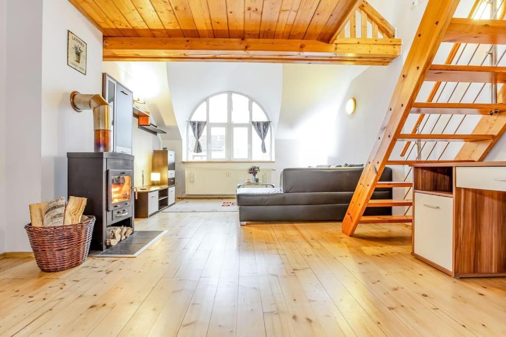 Utulny A Prostorny Podkrovni Byt S Krbovymi Kamny Ceske Budejovice Bagian luar foto